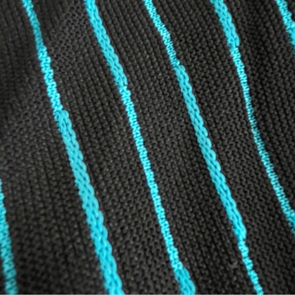 Ming Wang Black Stripe Waterfall Cardigan Size Small - Picture 16 of 16